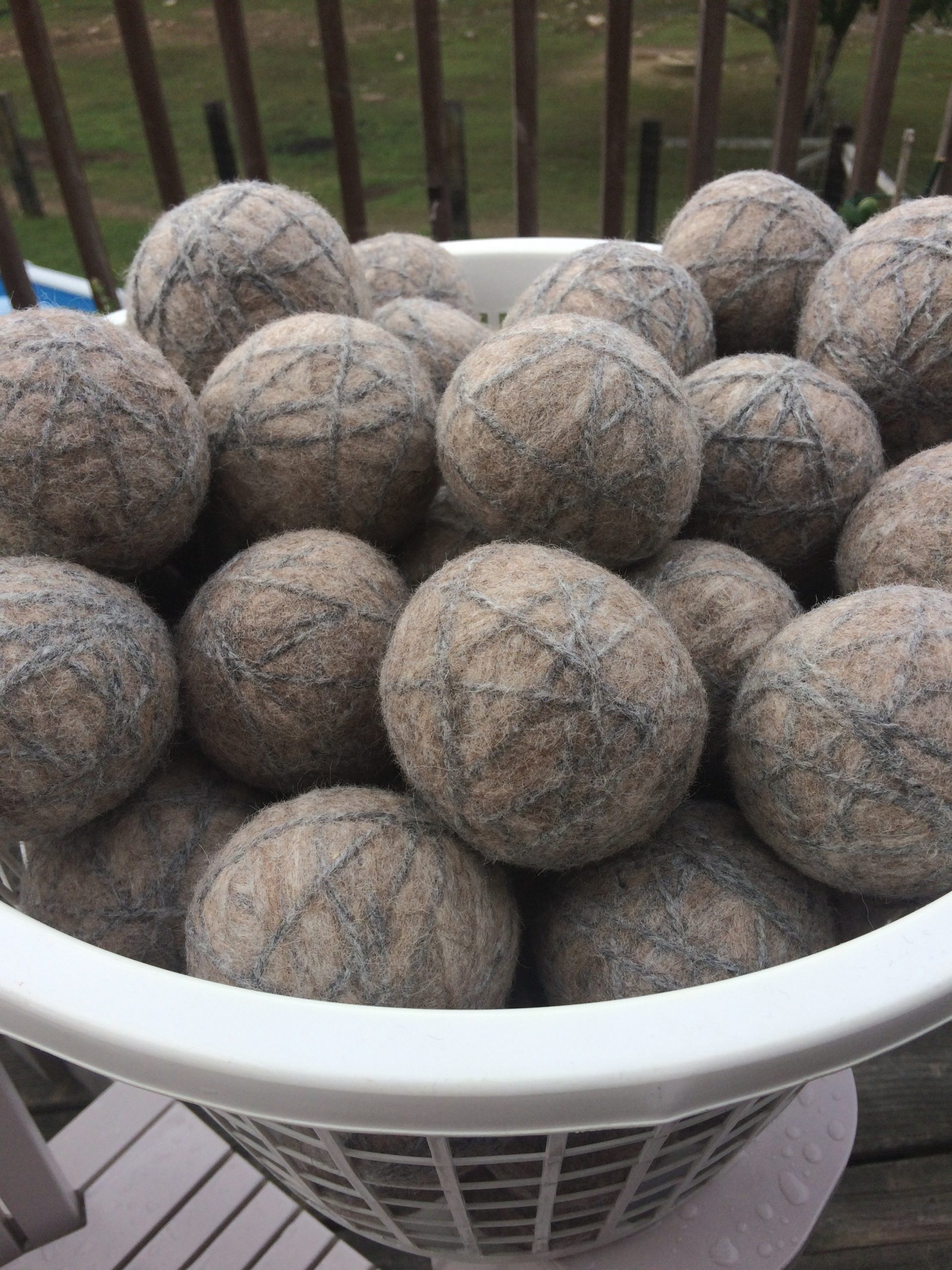 alpaca felted dryer balls